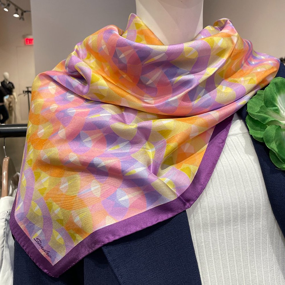 NWT Sandro Women's Printed silk scarf
